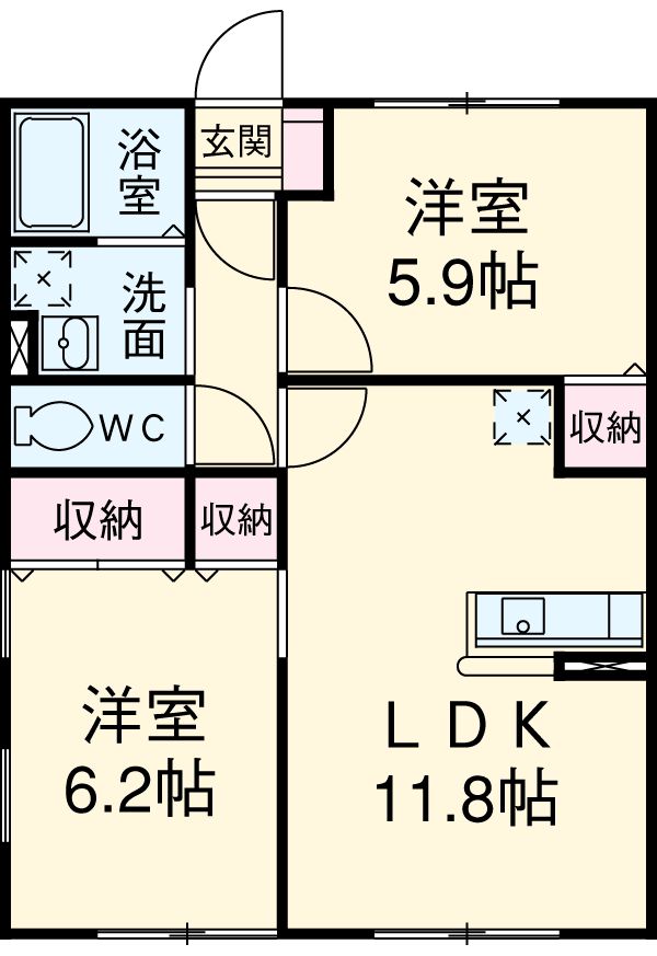 コンフォートHINANOの間取り