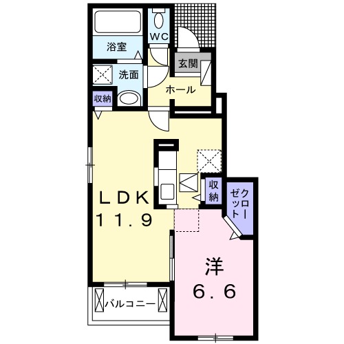 メーデル クーリーの間取り