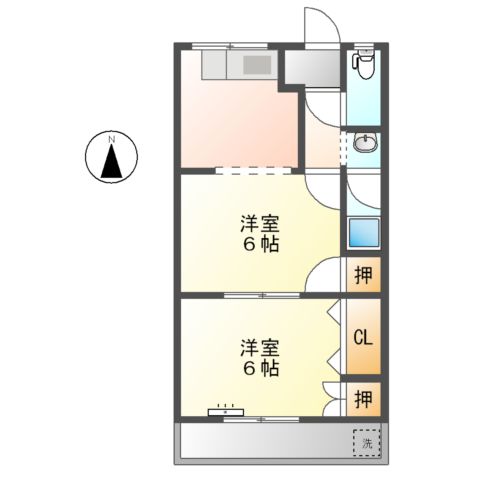 フラワーポリス咲の間取り
