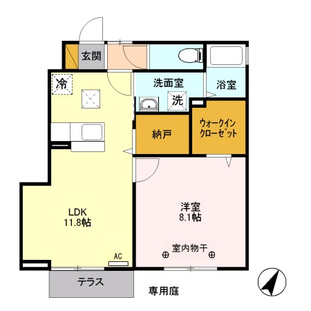 ハーベスト・ガーデン Aの間取り