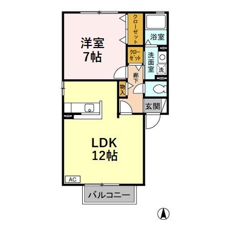 スクウェア・ヒル Eの間取り