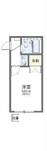 レオパレス瓢箪山第5の間取り