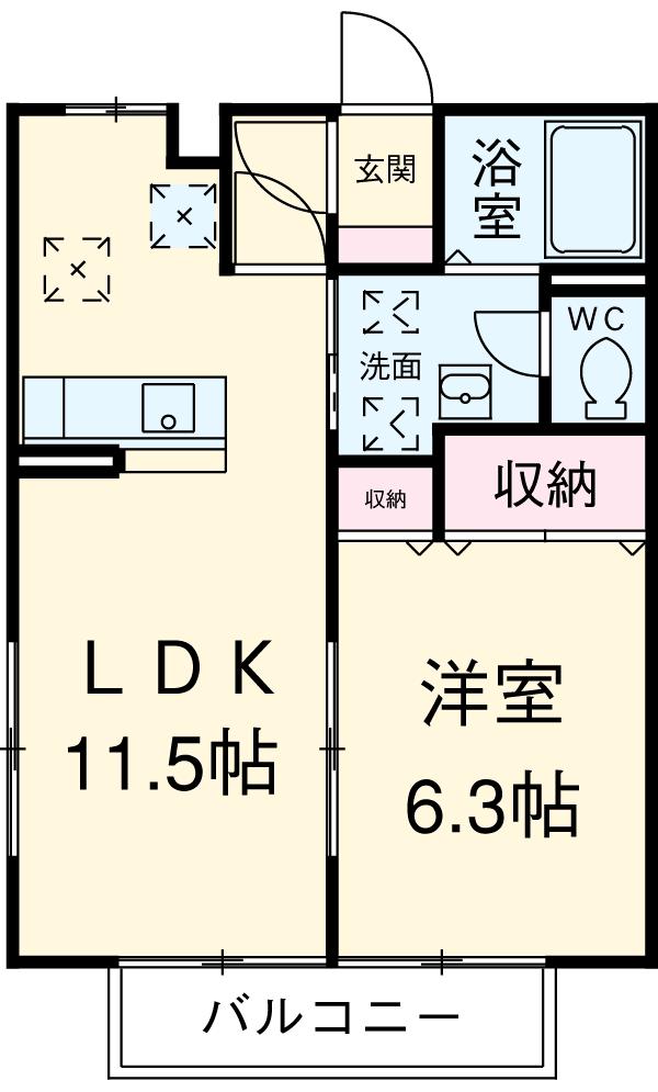 コンフォート毛呂山の間取り