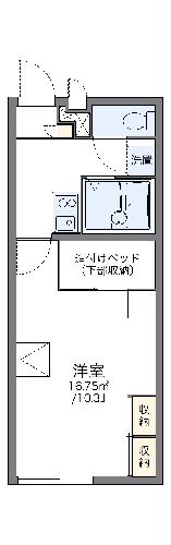 レオパレスＫ００４９の間取り