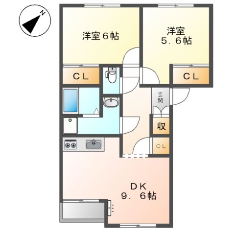 サンミラドールCの間取り