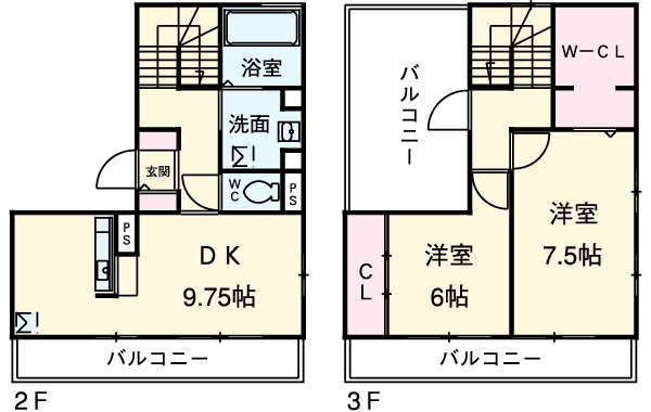 アトリオみなみだいらⅢの間取り
