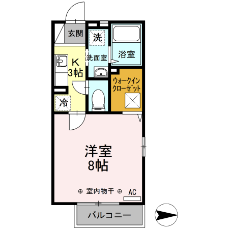 セジュール　レフア・105号室の間取り