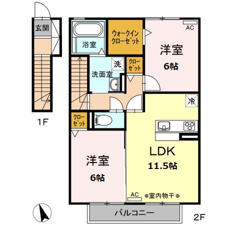 Risicare大井手 dueの間取り