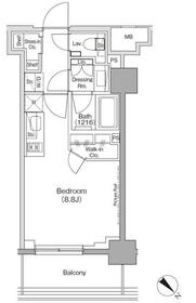 ザ・パークハビオ月島フロントの間取り
