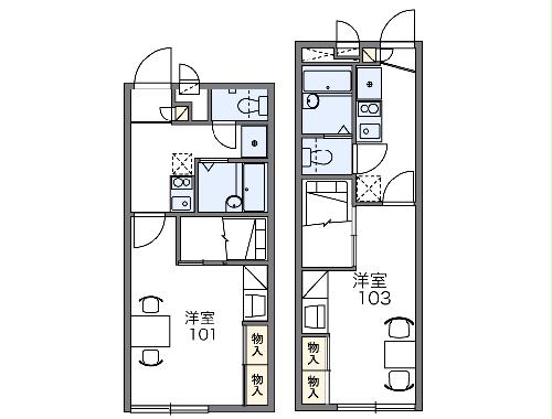 レオパレスプリンス06の間取り