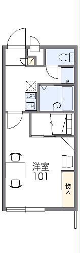 レオパレスピエール・206号室の間取り