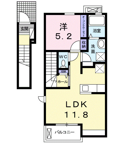 プラシード カーサⅠの間取り