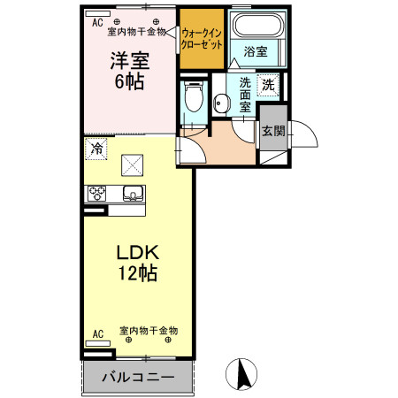 明楽 A棟の間取り