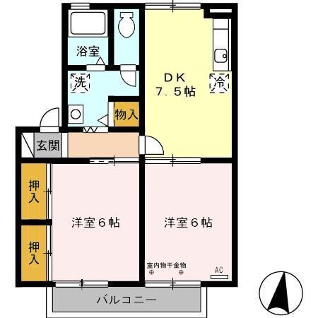 エストハウスAの間取り