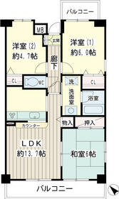 北寺尾大滝マンションの間取り