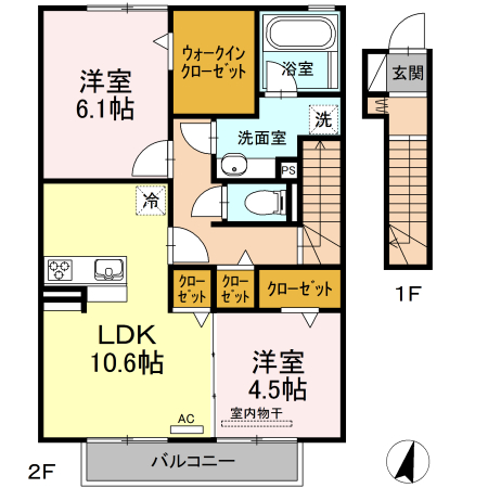 ルミエールASUKAの間取り