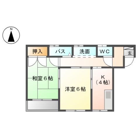コーポ堀江の間取り