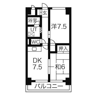 コスモハイム七番町の間取り