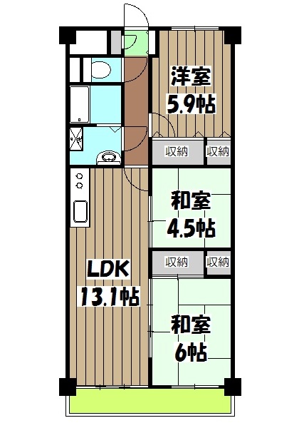サンクスシティFUKUIの間取り