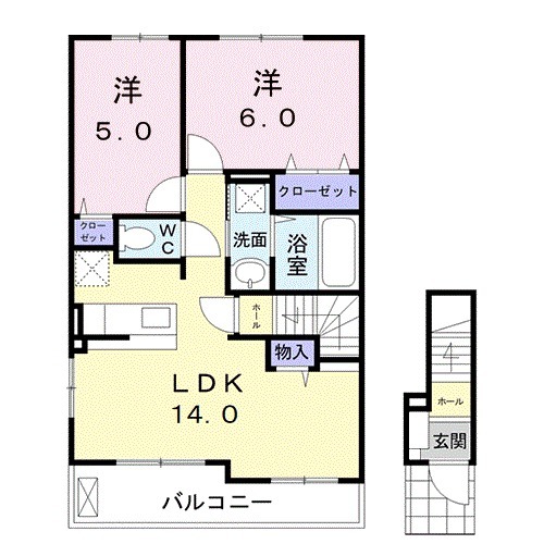 オーダーピースCの間取り
