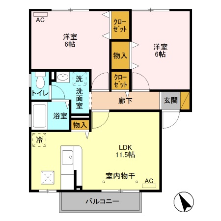 ディアクレスト Cの間取り