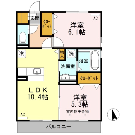 ヴィラ グレンディールの間取り