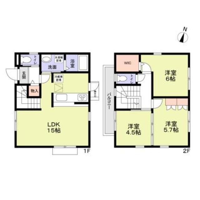 西新井栄町２丁目戸建・1号室の間取り