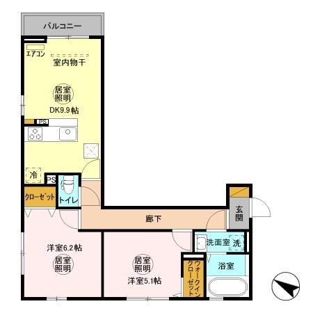 グレイズシアⅡの間取り