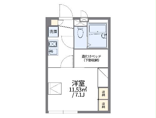 レオパレスエムワンの間取り
