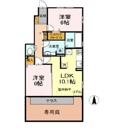 グランドゥール Bの間取り