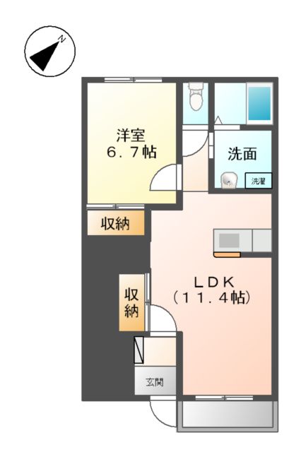 マリンテラスFの間取り