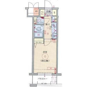 エステムコート梅田天神橋リバーフロントの間取り