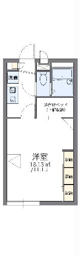 レオパレスグラスヒル平潟Dの間取り