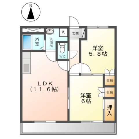 プロニティ杉山の間取り