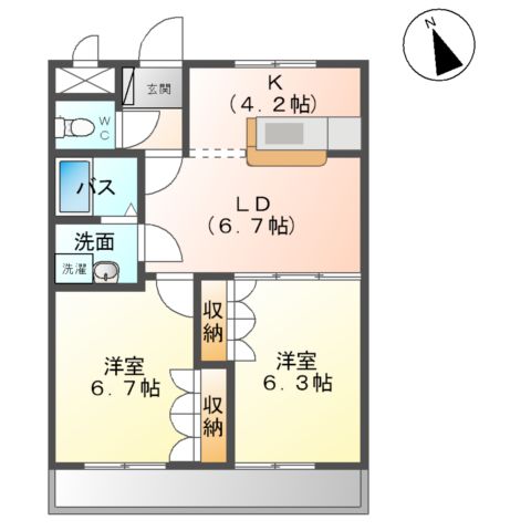 グランチェスタAの間取り
