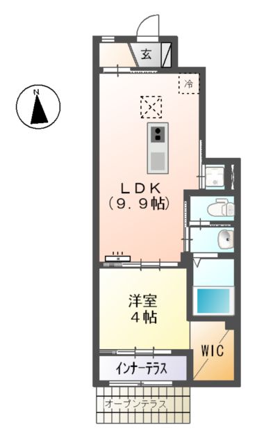 GNO.1 四方良の間取り