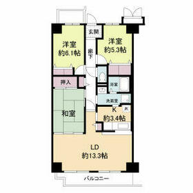 ミストラル岸部南の間取り