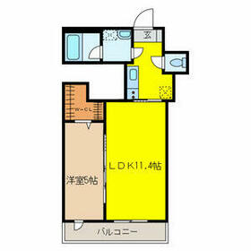 Ｌｅ　ｃｉｅｌ（ルシエル）・202号室の間取り