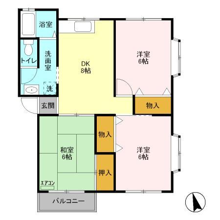 201号室の間取り