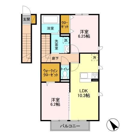 ピーノフォーリア 弐番館の間取り