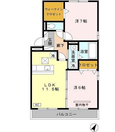 ロイヤルブルー B棟の間取り