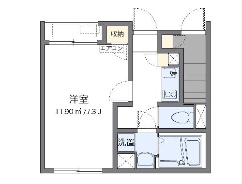 レオネクストジャルディーノＣ・101号室の間取り