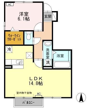 ラビアンローズ徳重 B棟の間取り