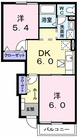 シャン・ド・シトルイユ・01030号室の間取り