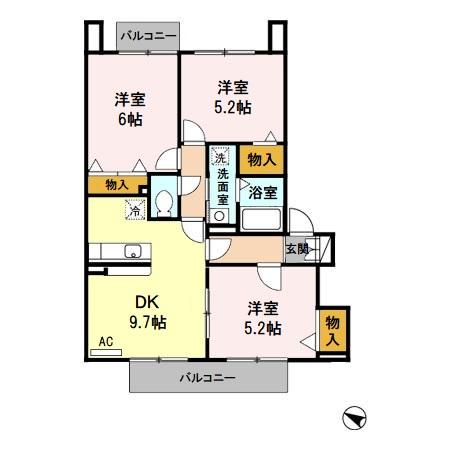 シャン・フルールの間取り