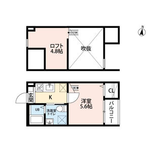 thankful (サンクフル)【フリーレント対象物件】の間取り