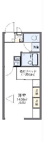 レオパレスカモミールⅡの間取り