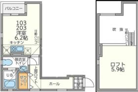 ルミエール鹿島田・203号室の間取り