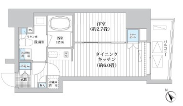 Ｌｕｍａ高輪・803号室の間取り