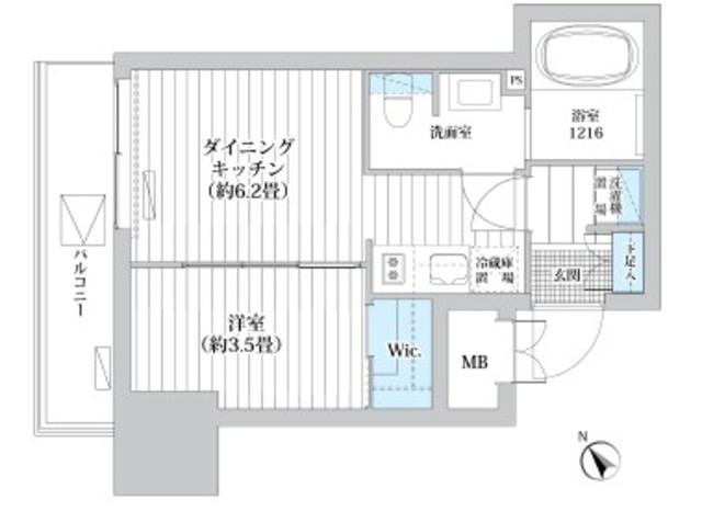 Ｌｕｍａ高輪・601号室の間取り